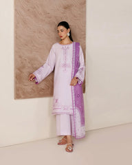 LILAC BLOOM – 3PC EMBROIDERED COTTON