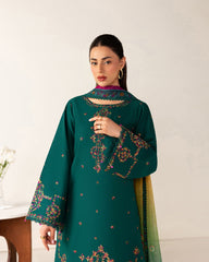 EVERGREEN – 3PC EMBROIDERED COTTON