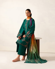 EVERGREEN – 3PC EMBROIDERED COTTON