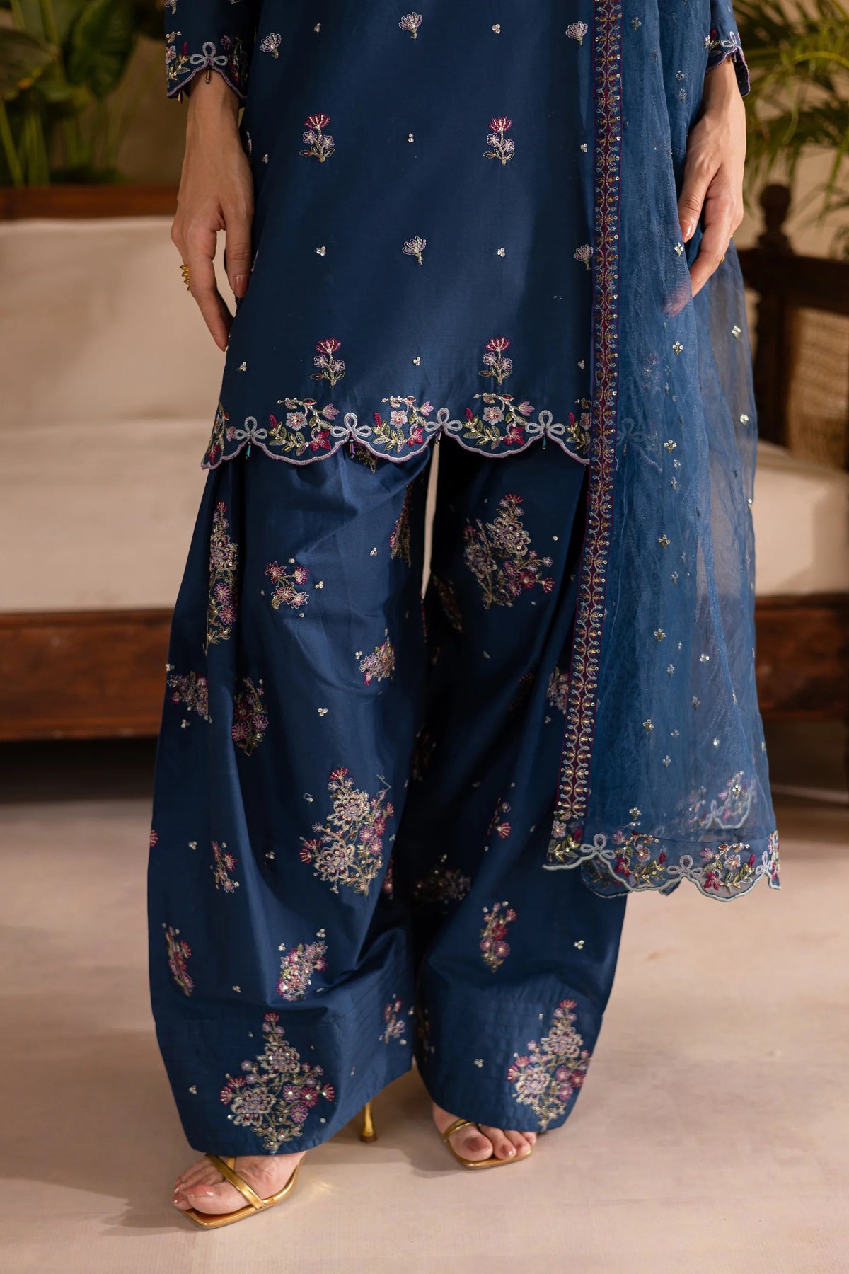 NOOR – 3PC COTTON FARSHI SHALWAR